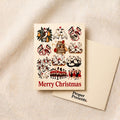 Proper Presents Merry Christmas card with Twelve Days of Christmas illustrations
